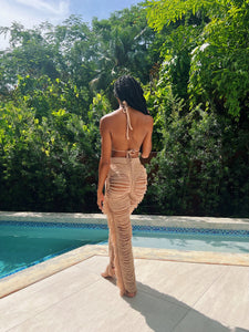 Taupe Fringe Pant Set