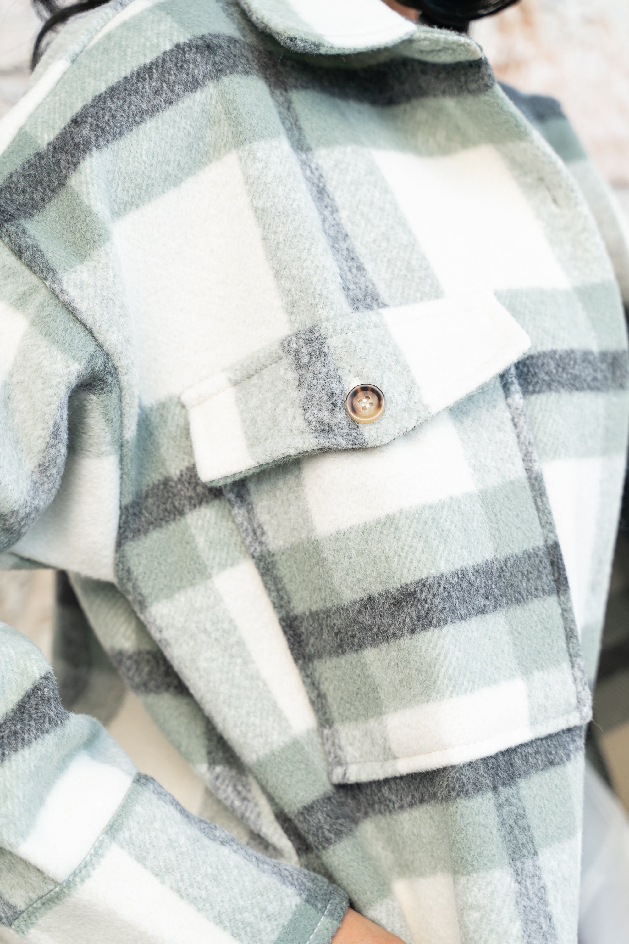 Sage Plaid Jacket