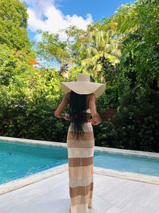 Taupe Multicolor Skirt