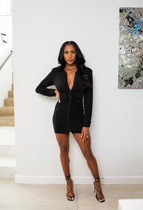 'Kayla' Mini Dress- Black